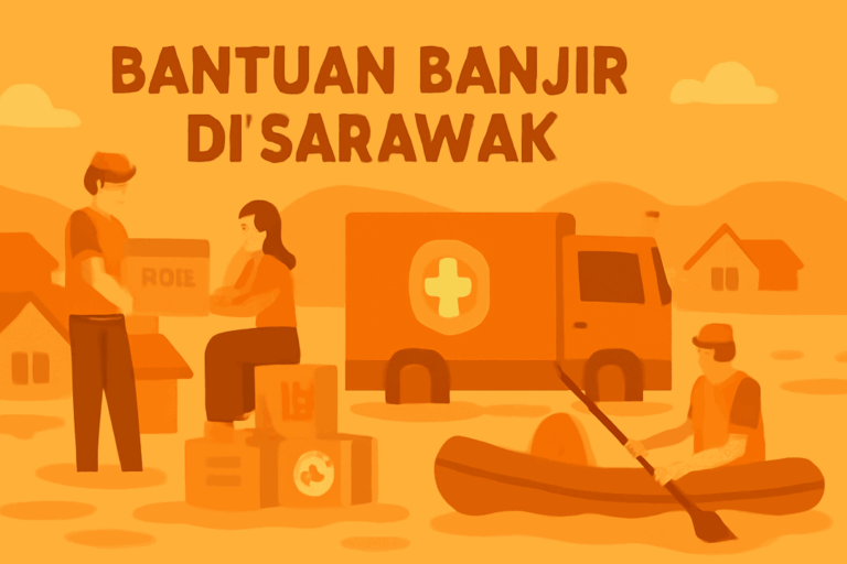 bantuan banjir di sarawak