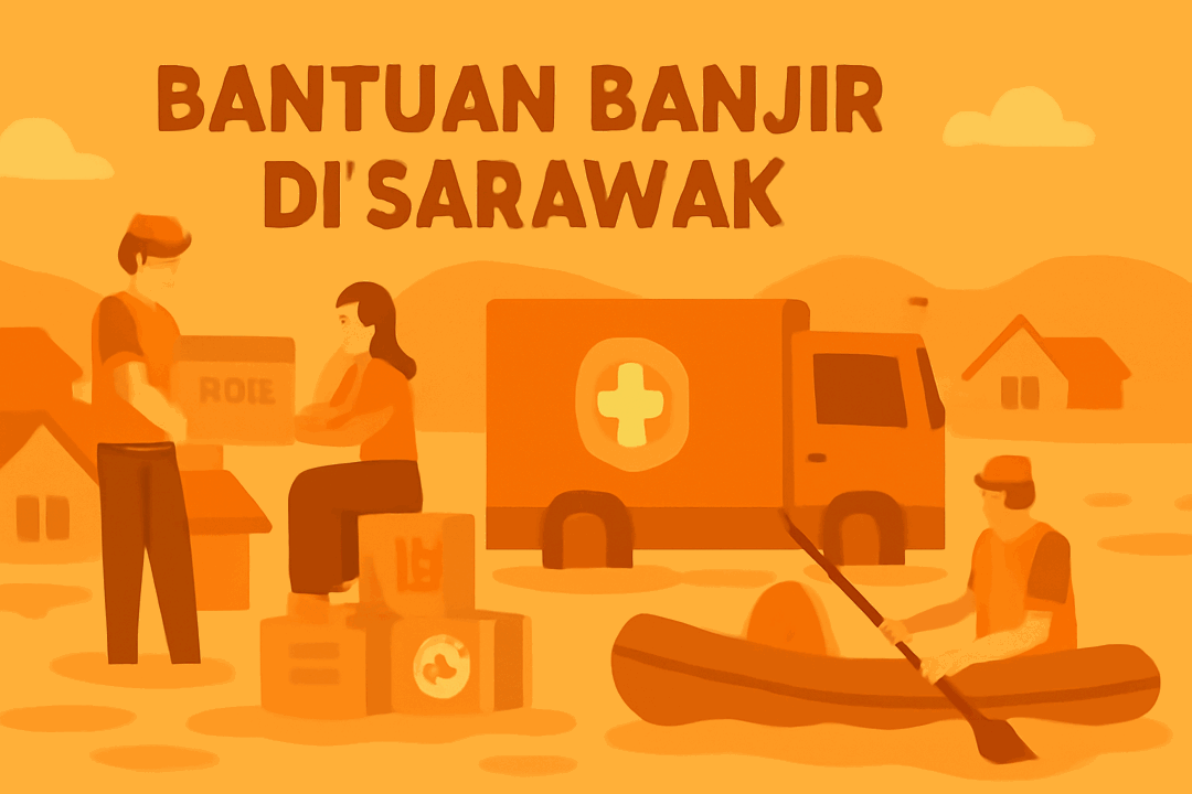 bantuan banjir di sarawak